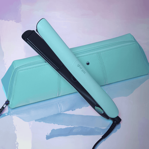 Gold Professional Straightener 1 in. Teal + Limited Edition Case