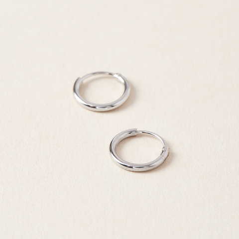 Boucles d'Oreille Maxime Placage Or Blanc Midi34