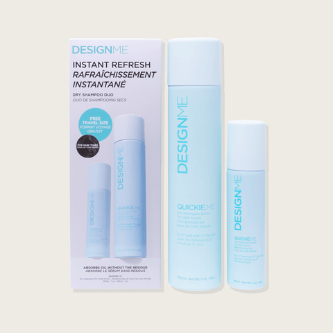 DESIGN.ME - Duo shampooing sec QUICKIE.ME bruns et foncés