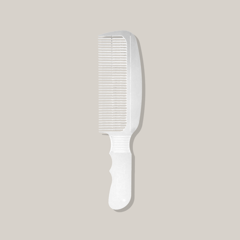 Peigne à Dessus Plat de Barbier Blanc #53202 Wahl
