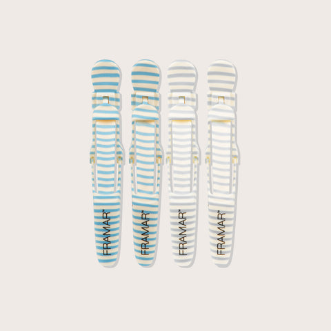 Pinces Gator Grips Beach Bum de Framar, outil professionnel pour coiffure, avec poignées robustes et design ergonomique.