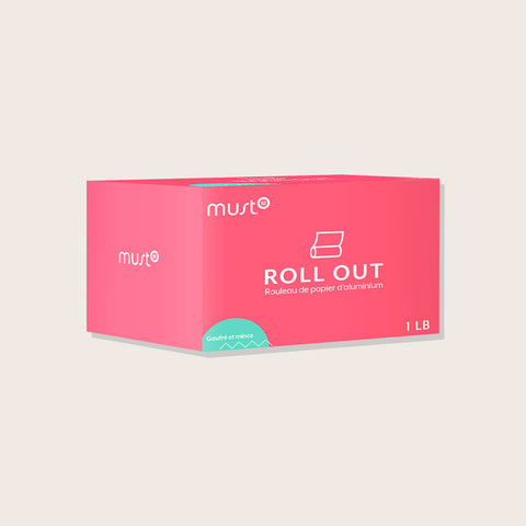 MUST52 - Rouleau papier aluminium gaufré mince 1 lb