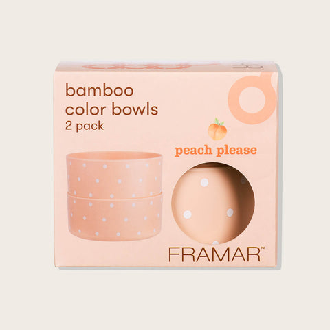 FRAMAR - Ensemble de bols en bamboo de couleur peach please