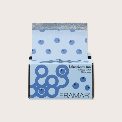Feuilles d'aluminium Framar, 500 feuilles de 5''x11'', couleur bleuet, pour utilisation professionnelle.