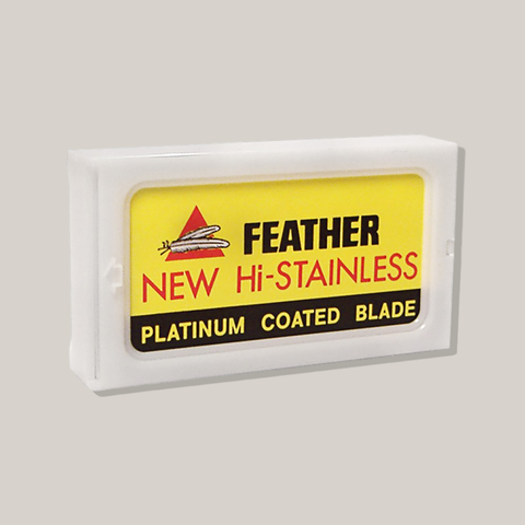 Lames doubles platine Feather (10/pqt) #fdb 