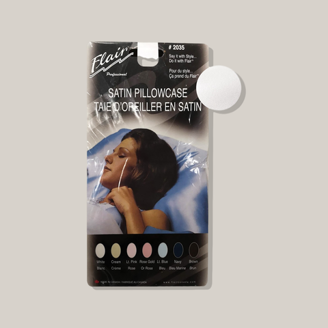 Taie d'oreiller satin blanc #2035-10 