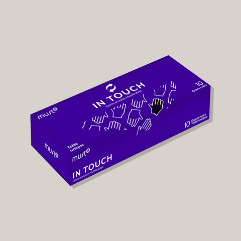 MUST52 - Gants réutilisables taille unique noir 10 pqt