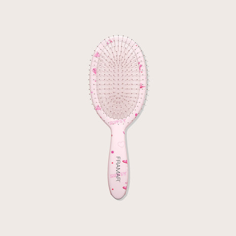 Brosse démêlante Framar Howdy, outil professionnel pour démêler et lisser les cheveux efficacement, visible en image.