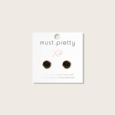 MUST.PRETTY - Boucles d'oreilles Bezel graphite