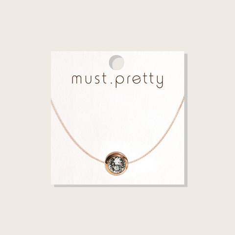 MUST.PRETTY - Collier Bezel crystal or rose