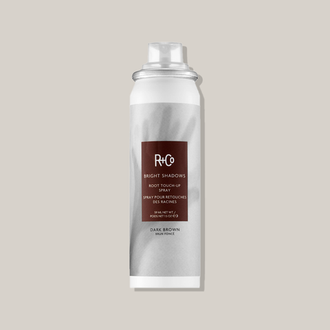 Dark brown Bright Shadows root touch-up spray 