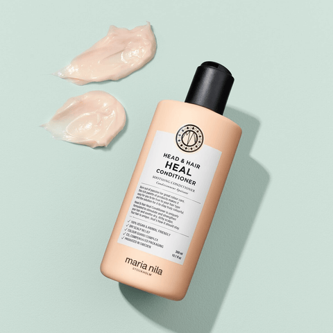 Revitalisant apaisant Head & Hair Heal de Maria Nila pour cheveux, en flacon avec pompe, soin capillaire apaisant et réparateur