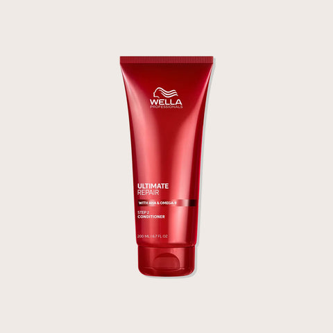 Revitalisant réparateur pour cheveux Wella Professionals Ultimate Repair, 200 ml, texture crémeuse pour cheveux abîmés.