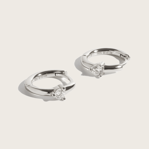 Midi 34 - Lana earring white gold plating 14 