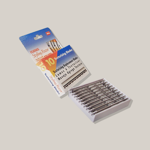 (10/bt) Lames "Feather" pour rasoir "Texturiser" #FTB