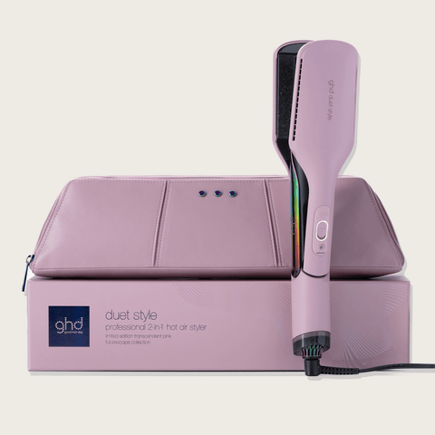 GHD - Fer plat stylisant chauffant Duet 2 en 1 et étui édition limitée rose