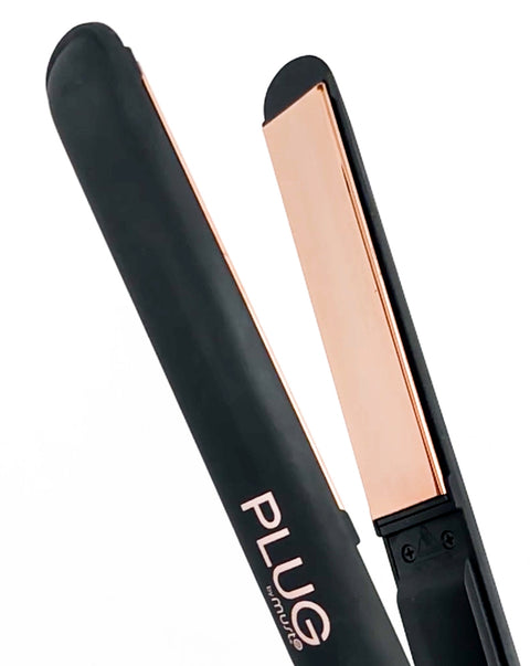 Sleek black light & ultra-thin flat iron 1”
