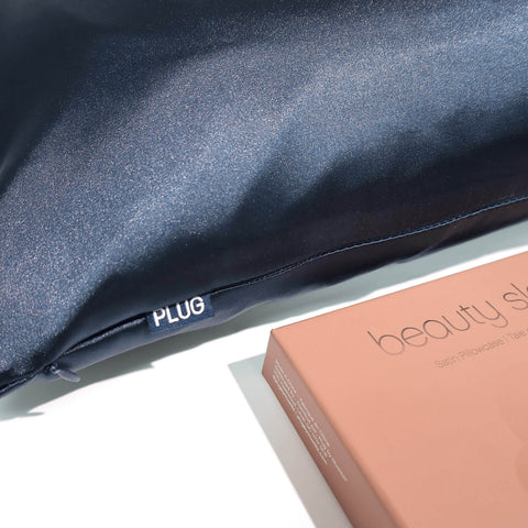 Midnight Blue Satin Pillowcase Queen