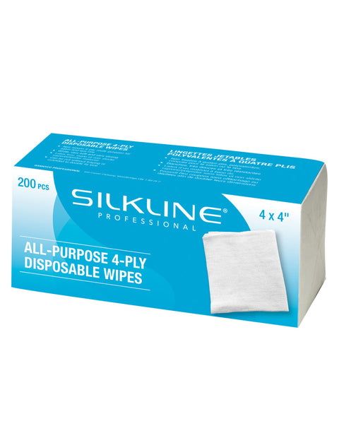 SILKLINE - Tampons 4'' x 4'' 200 pqt | 52509NC