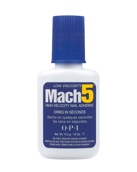 Colle pour ongles OPI Mach 5, produit de beauté pour manucure, contenant une colle à ongles efficace et durable.