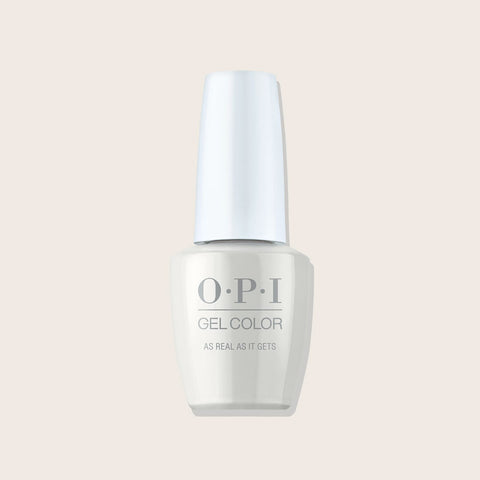 Verre à ongles OPI Gelcolor As Real as It Gets GCS026, finition brillante et couleur naturelle pour beauté des ongles.