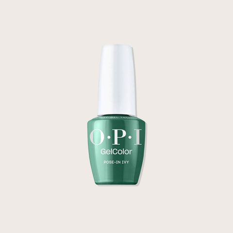 Verre de ongles OPI Gelcolor Pose in Ivy avec finition brillante, application élégante pour manucure sophistiquée