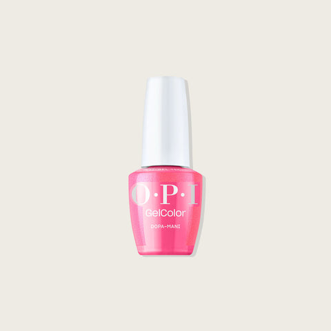 Verre à ongles OPI GELCOLOR Dopa-mani, couleur rose nude, finition brillante, pour manucure durable et élégante.