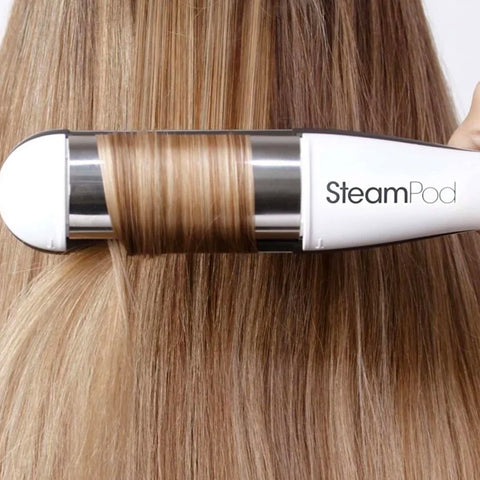 Fer à vapeur L'Oréal Professionnel SteamPod 4, outil de coiffure pour lisser et boucler les cheveux, avec plaque en céramique.