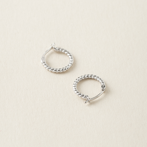 Boucles d'oreilles Marie-Hélène avec placage or blanc