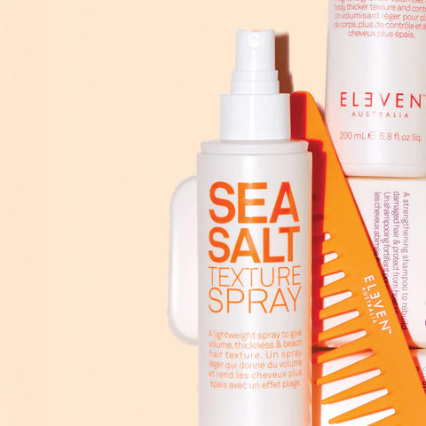 Spray texture au sel marin Eleven Australia pour cheveux, flacon de 50 ml, vaporisateur pour donner un style naturel et texturé