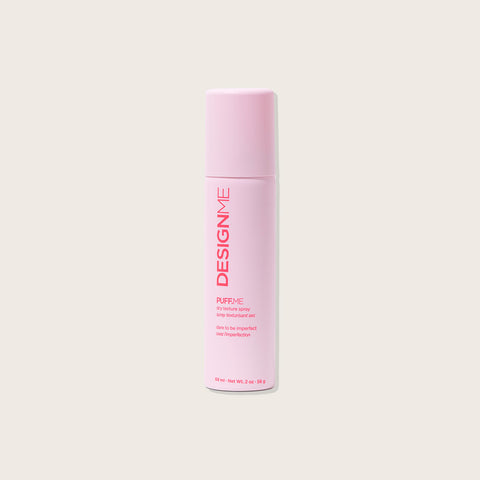 Spray texture pour cheveux DESIGN.ME PUFF.ME avec flacon pulvérisateur, effet volumisant et structurant pour coiffure.
