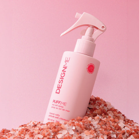 Spray de sel marin DESIGN.ME PUFF.ME pour cheveux, flacon de 180 ml avec vaporisateur, texture légère et effet volumisant