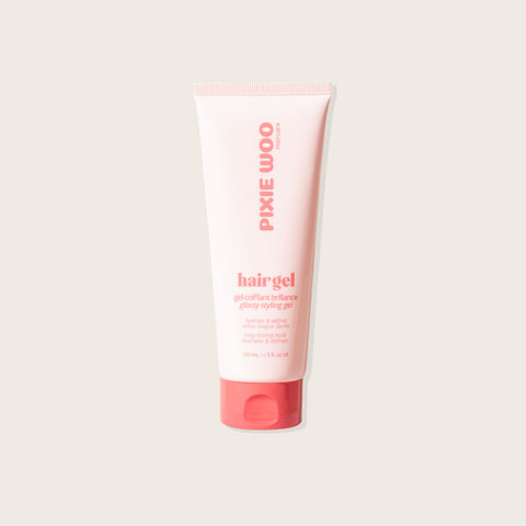 Gel coiffant Coco Cherry Pixie Woo pour cheveux, contenant 150 ml, avec une texture légère et parfumée.