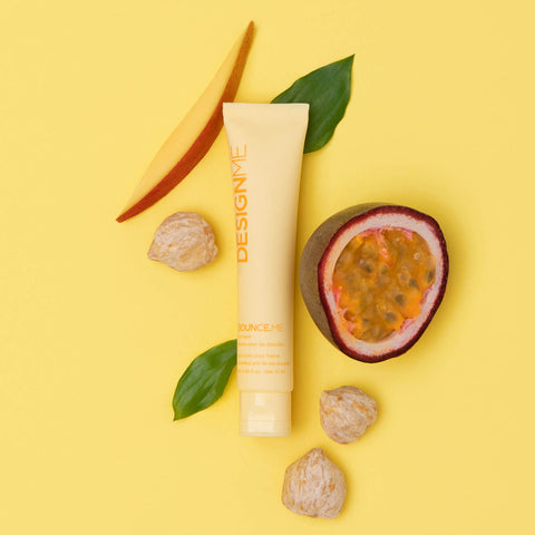 Mousse boucles et baume pour cheveux DESIGN.ME BOUNCE.ME, texture légère et définition pour boucle naturelle, 250 ml et 10 ml