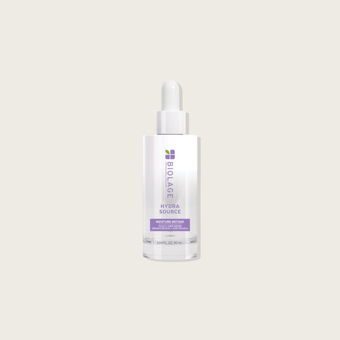 Sérum pour cuir chevelu Hydrasource Biolage pour cheveux, flacon de 90 ml avec pipette, soins capillaires hydratants.