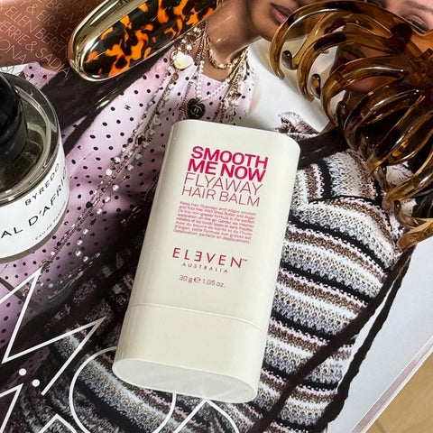 Baume lissant pour cheveux Eleven Australia Smooth Me Now Flyaway, soin capillaire de 30 g pour cheveux lisses et sans frisottis