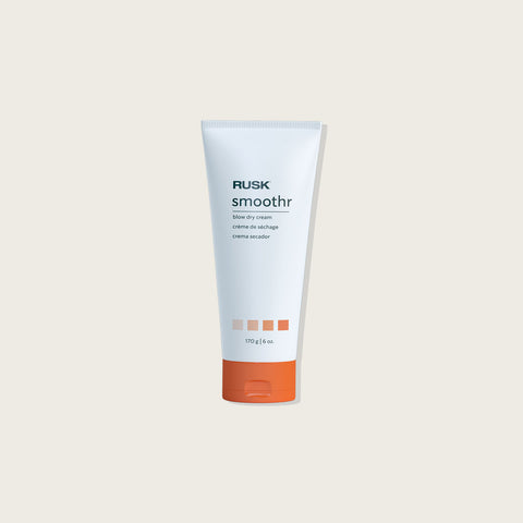 Crème de séchage Rusk pour cheveux, flacon de 177 ml, texture crémeuse pour un séchage facile et efficace.