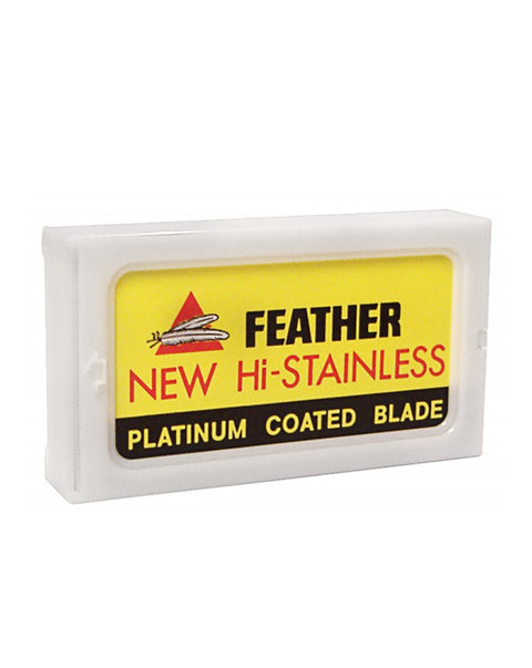 Feather platinum coated double sided blades