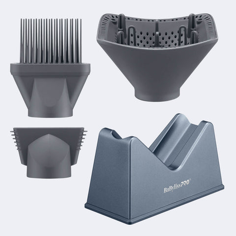 Sèche-cheveux professionnel Babylisspro Airsquare nano-titanium, outil coiffure avec design moderne et technologie avancée.