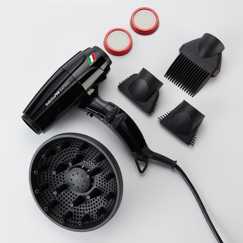 Sèche-cheveux Babylisspro Séchoir Rapido 2.0, outil professionnel avec design compact et ventilateur puissant.