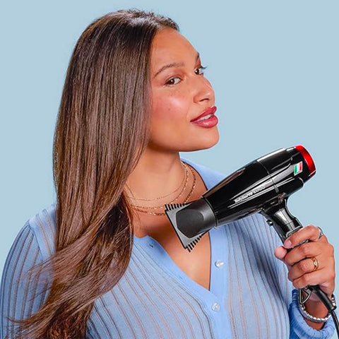 Sèche-cheveux Babylisspro Séchoir Rapido 2.0, outil de coiffure professionnel avec design moderne et accessoires inclus.