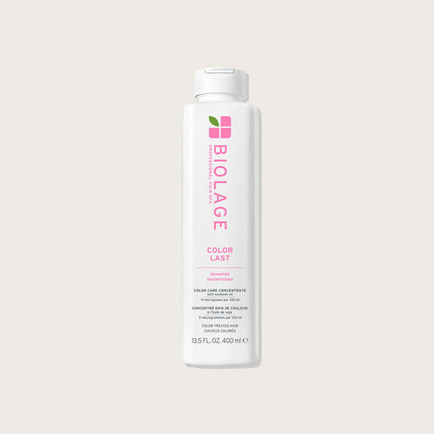 Shampooing pour cheveux Color Last de Biolage, produit capillaire pour préserver la couleur et la santé des cheveux colorés.