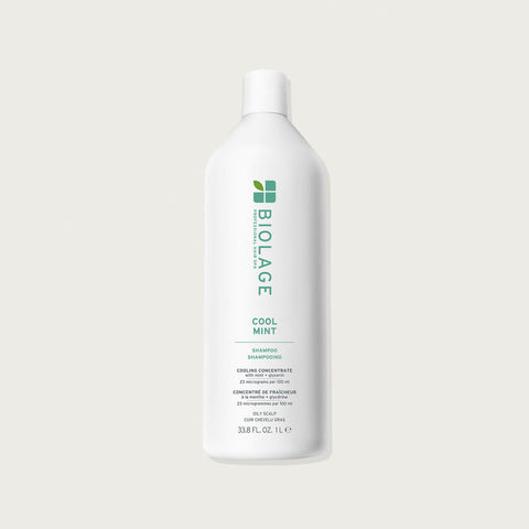 Shampoing Biolage Scalp Sync Cool Mint pour cheveux, avec formule rafraîchissante pour le cuir chevelu.