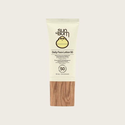 Lotion solaire hydratante Sun Bum pour le visage FPS50, flacon de 50 ml, visible sur l'image.