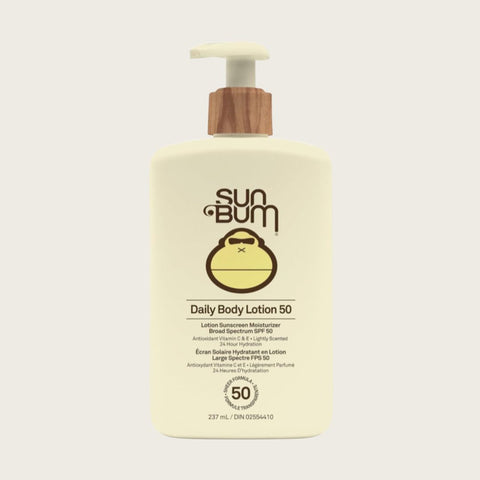 Crème solaire hydratante Sun Bum FPS50 pour le corps, tube de 237 ml, protection solaire efficace et soin de la peau.