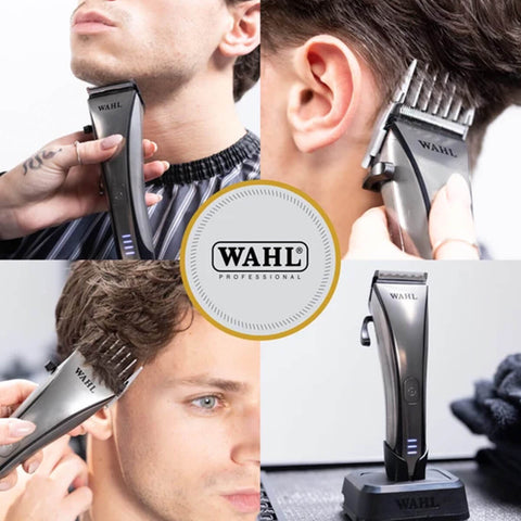 Tondeuse sans fil Wahl Artiva 3028894 avec tête de coupe amovible et poignée ergonomique, outil de coiffure professionnel.