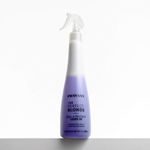 Soin protecteur sans rinçage pour cheveux blonds PRAVANA Perfect Blonde 300ml, texture légère et hydratante pour cheveux colorés