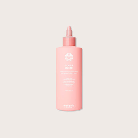 Soin capillaire Maria Nila Gloss Rinse pour cheveux, flacon de 200 ml, traitement brillance en 3 minutes