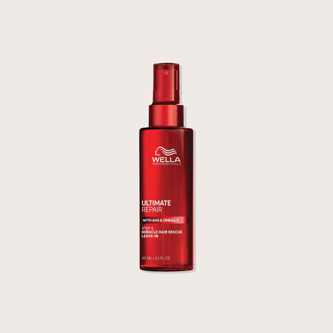 Soin capillaire sans rinçage Wella Professionals Ultimate Repair 95 ml pour cheveux abîmés, texture légère et hydratante.