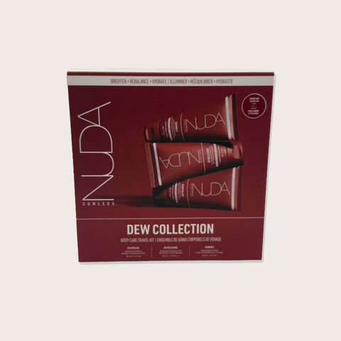 Ensemble de voyage pour soins des ongles NUDA Dew Collection, coffret compact avec produits de beauté pour les ongles.